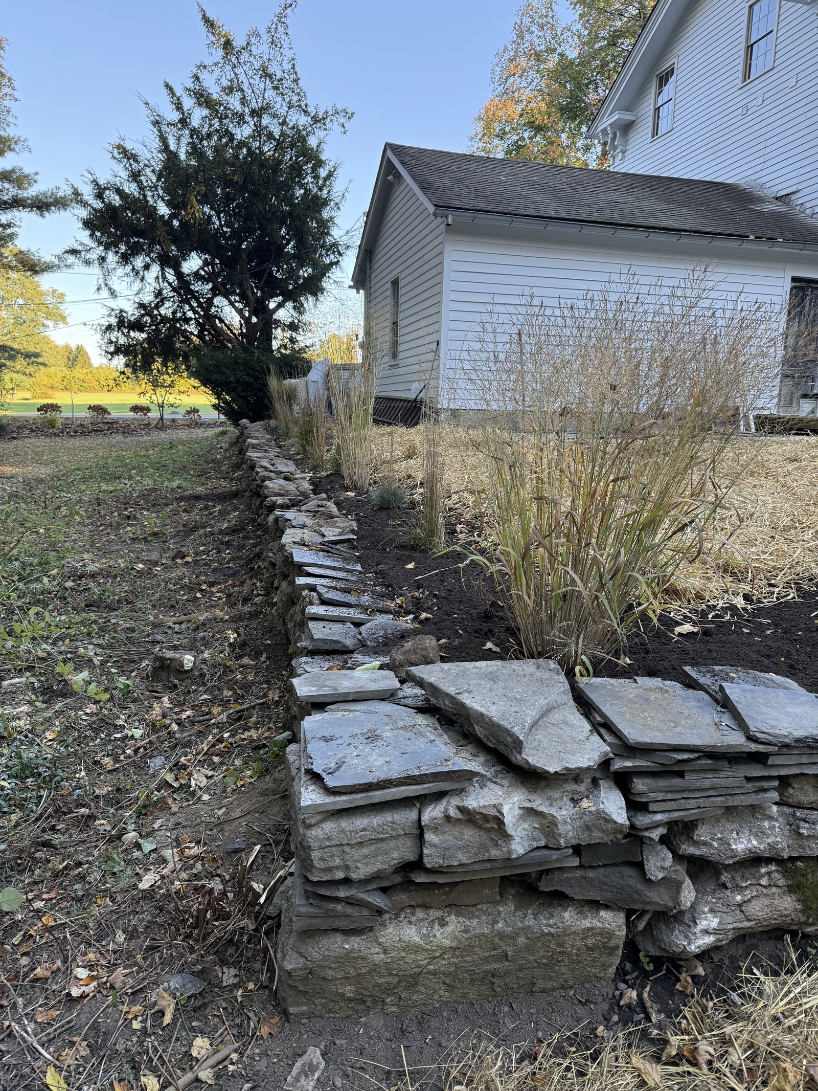 Fence and garden hardscape installation