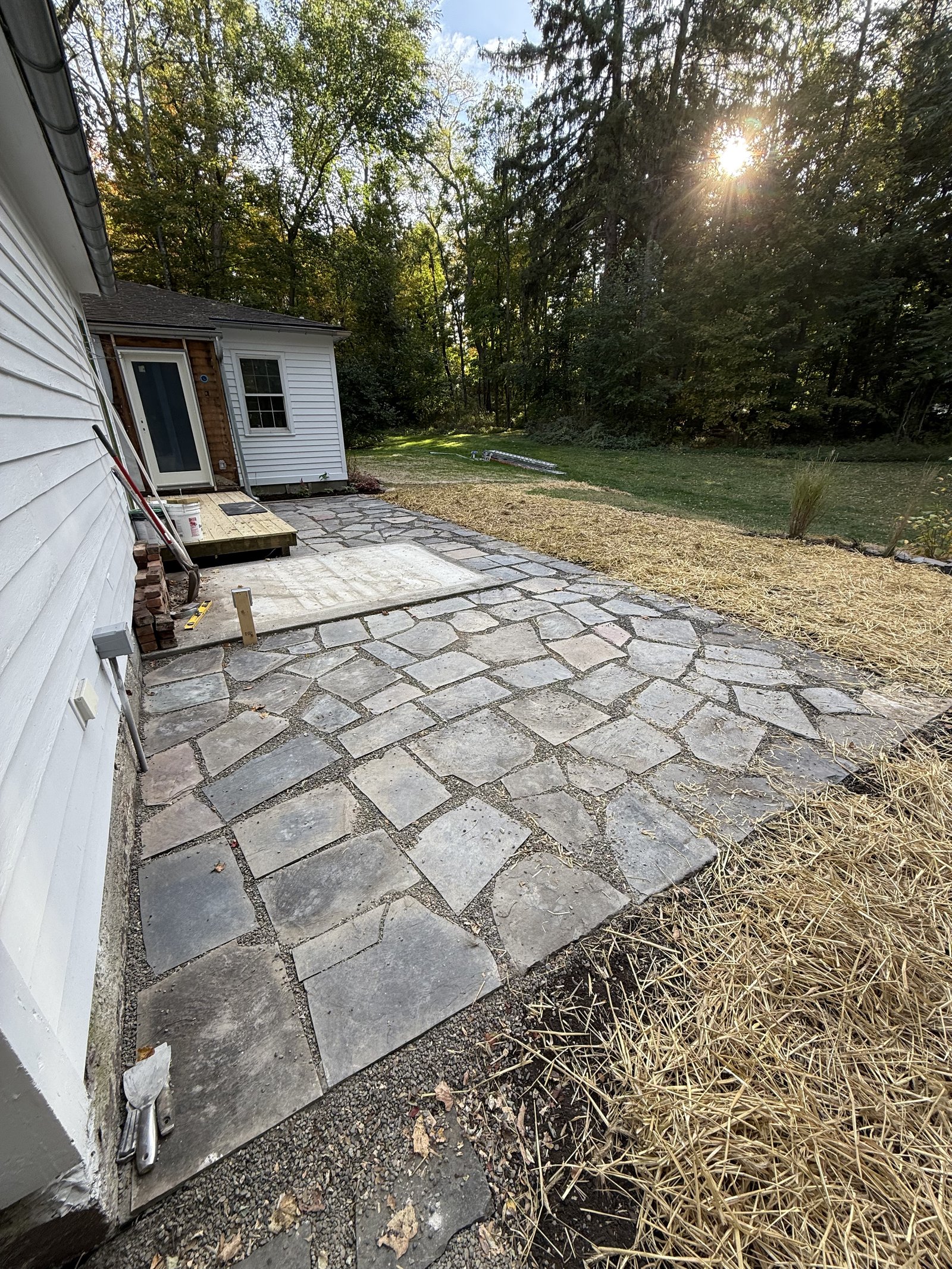 Completed hardscape landscaping project